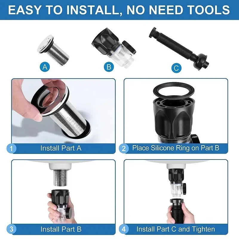 Sink Downpipe Basin Sink Cross Drain Downpipe Bathroom Anti Clogger Retractable Deodorising Strainer Kitchen Accessories