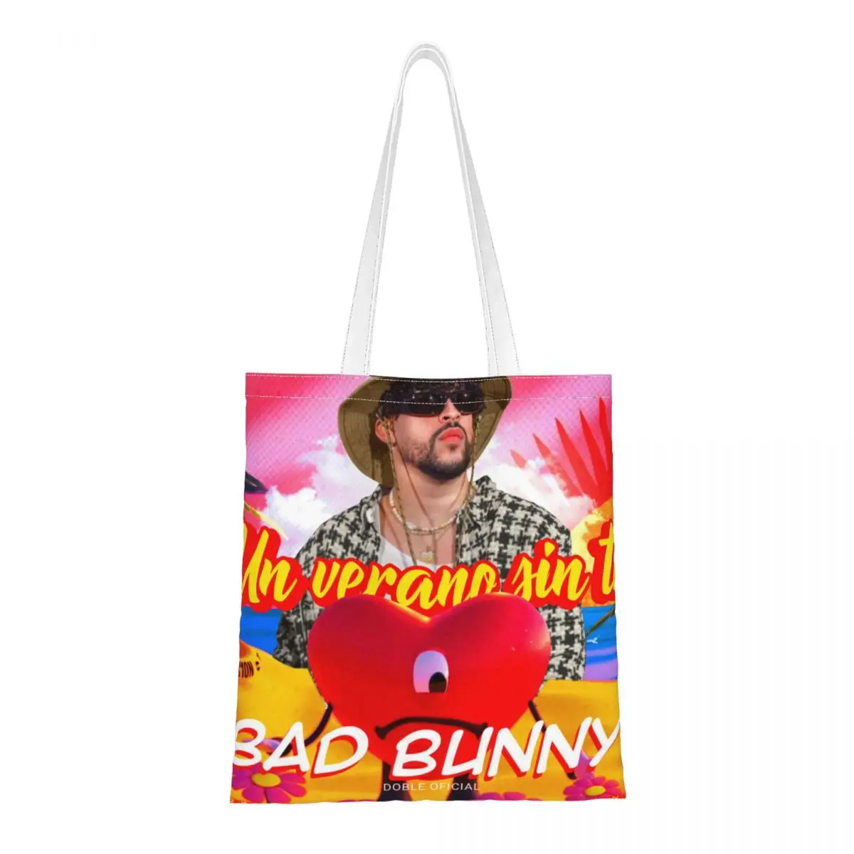 Bad Bunny Un Verano Sin Ti Harajuku Borsa A Tracolla Donna Shopping Bag Trendy Grande Capacità Shopping Tote Casual Shopper Bag