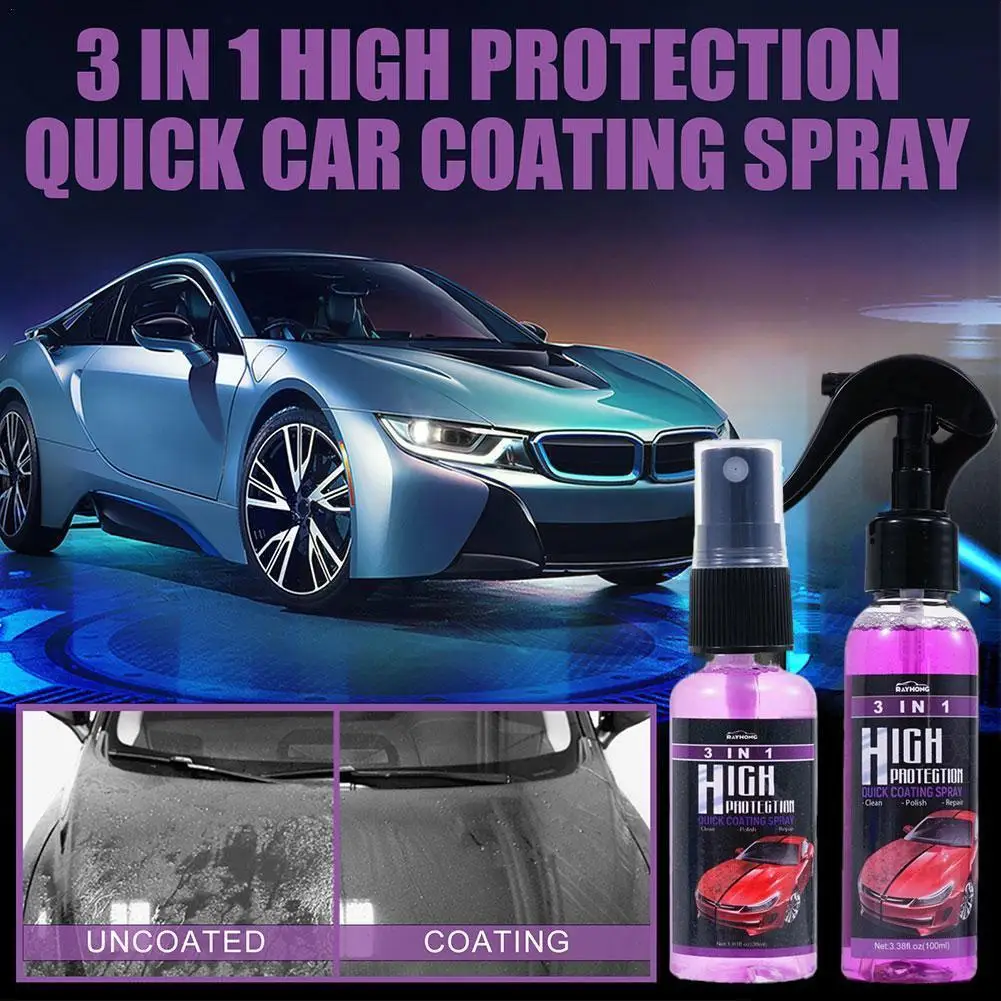 

3 In 1 Car Coating Nanotechnology Polish Wax Spray Waterproof Scratch Anti Repair Car Gloss Coating Accessories Cleaning Re U0E3