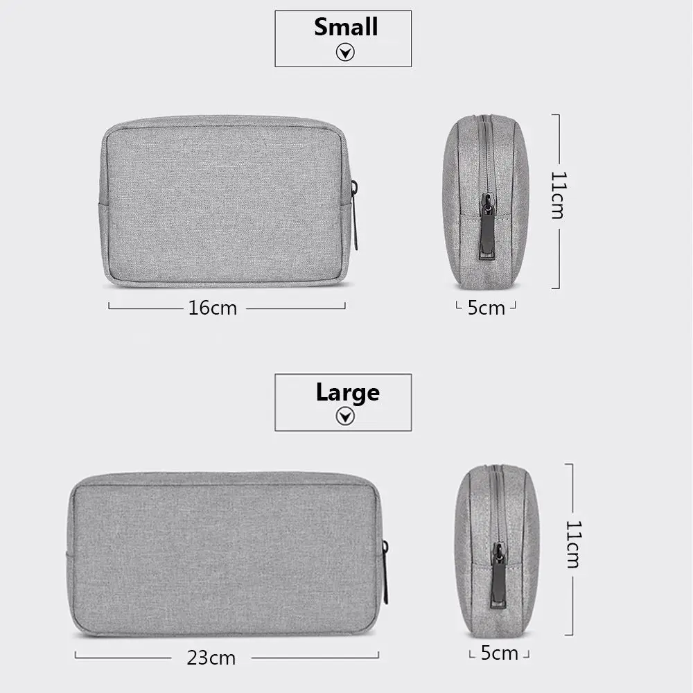 Digital Accessories Storage Bag Portable USB Cable Earphone Organizer Makeup Cover Travel Gadget Devices Pouch