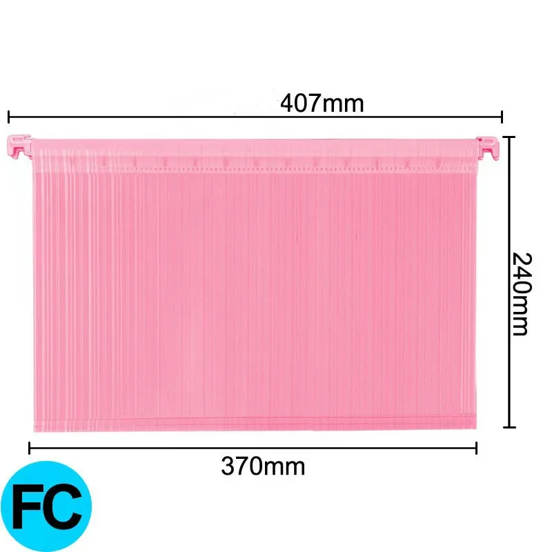 10pcs FC Hanging Folder PP Waterproof Extra Capacity File Organization Reinforced Hanging File Folder Home Office School Supply