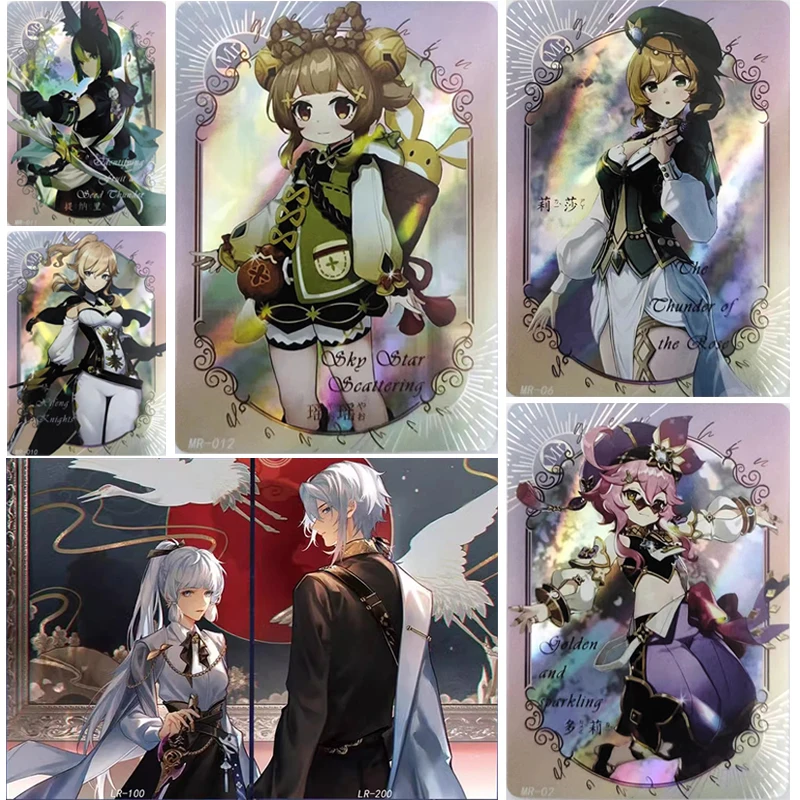 

Anime Genshin Impact collection card Jean Gunnhildr Klee Fischl von Diona Katzlein Christmas birthday gift Entertainment toys