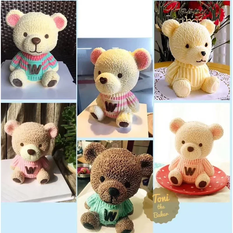 Bumbly Bear 3D ours en peluche en silicone avec pull moule à glaçons - moule  de