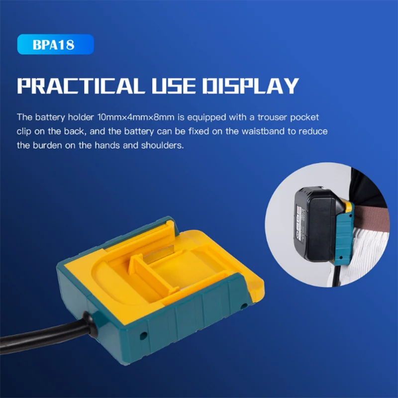 Bateria Extensão Cord Tool eu Plug Baterias de Lítio e Ferramentas Adequado para Makita Bosch Milwaukee Dewalt 18v - Image 6