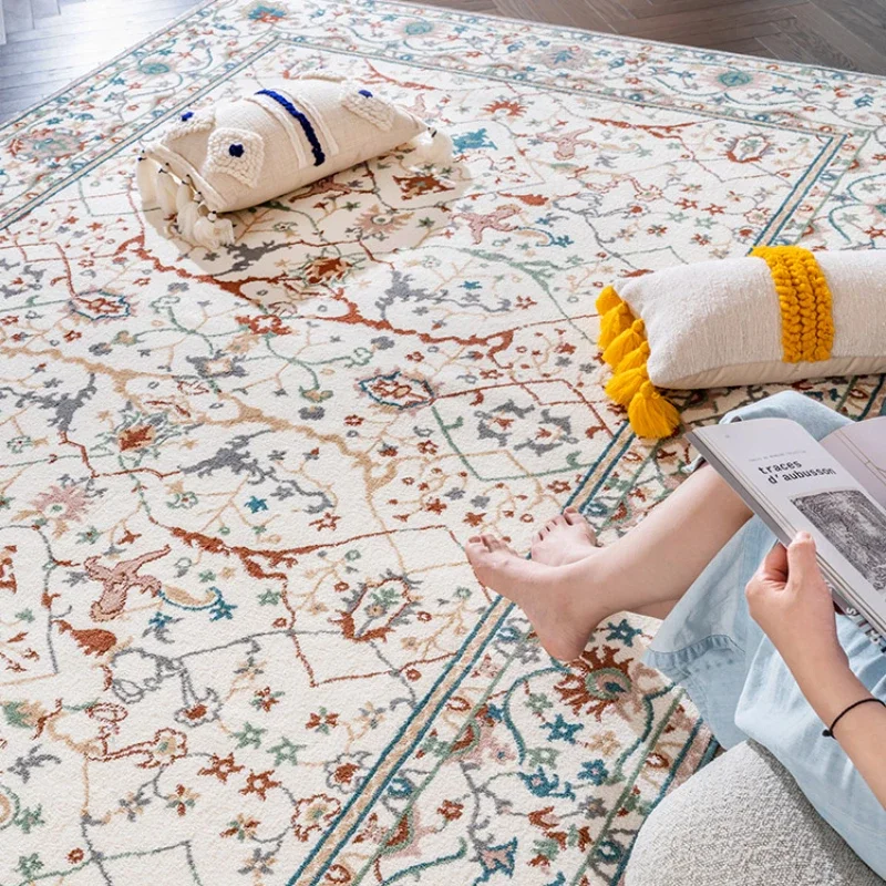 Carpet for Living Room Retro Pastoral Abstract Printed Large Area Bedroom Rug Luxury Bohemian Home Decoration Mat ковер Tapis 러그