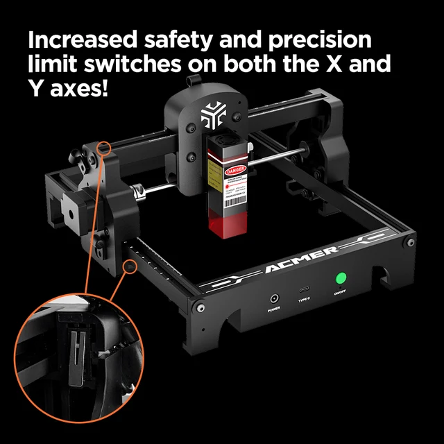 Acmer s1ポータブルレーザー彫刻機、ミニ彫刻機、木材、プラスチック 