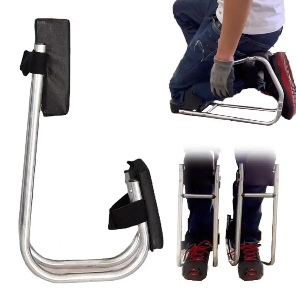 Knee Cushion Seat Heavy Duty Gardening Knee Seat with Thickened Kneeling Pad Ankle Support Stainless Steel for Men for