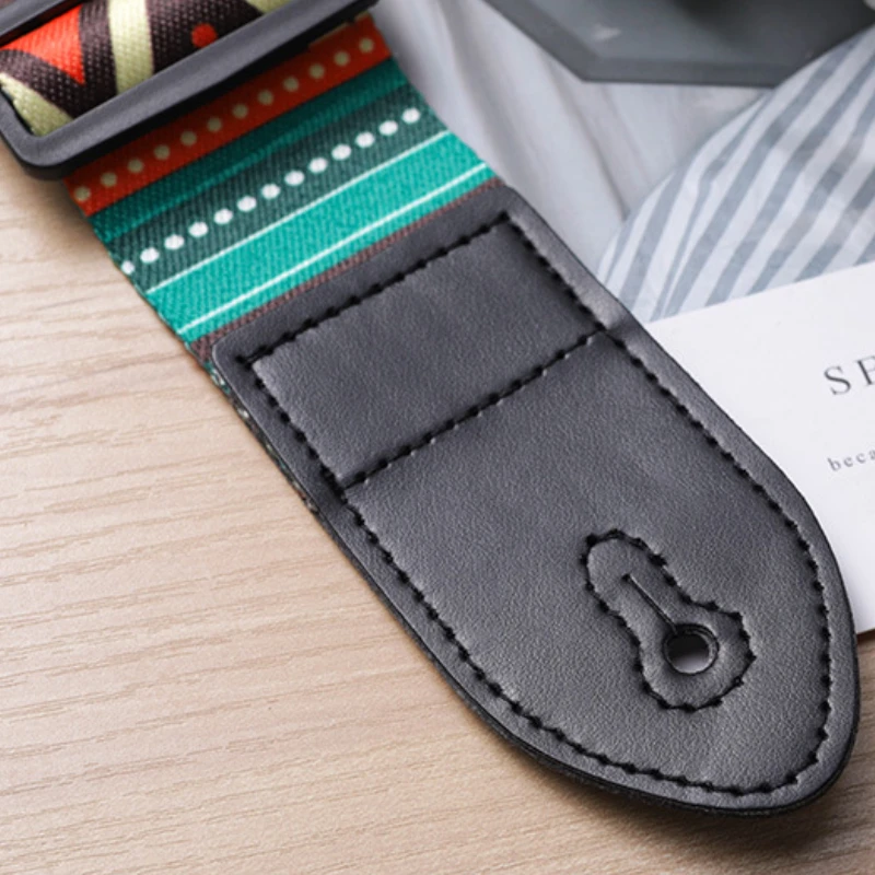 Guitar Strap Adjustable Leather Strap Folk Guitar Electric Bass Ukulele Accessories