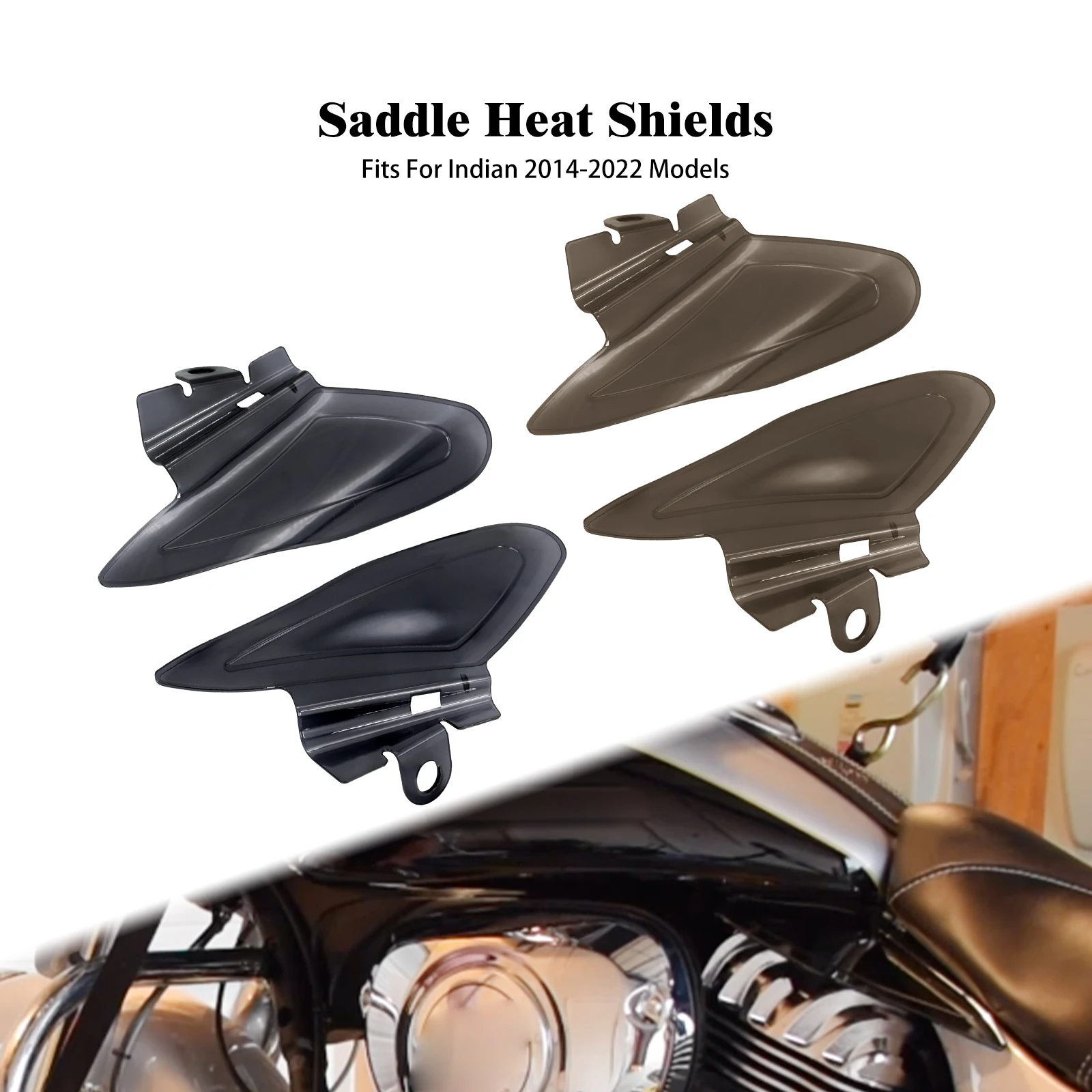 Motorcycle Reflective Saddle Heat Shields Air Deflector Smoke/Grey ABS For  Indian Roadmaster Chief Classic Chieftain 2014-2022 - AliExpress