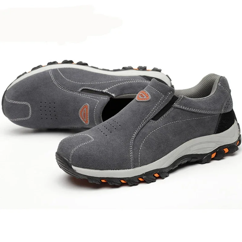 Safety Shoes Men Safety Work Shoes Breathable Slip On Casual Boots Puncture Proof Steel Toe
