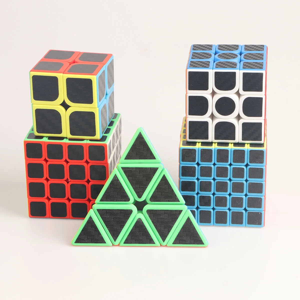 puzzle toys Carbon fiber stickers 2x2 3x3 4x4 5x5 Pyramid professional speed fun education fingertip pressure reducing