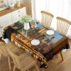 New York City Tablecloth Modern Cityscape Night Scene Rectangular  Living Room Dining  Kitchen Banquet Decorations 2