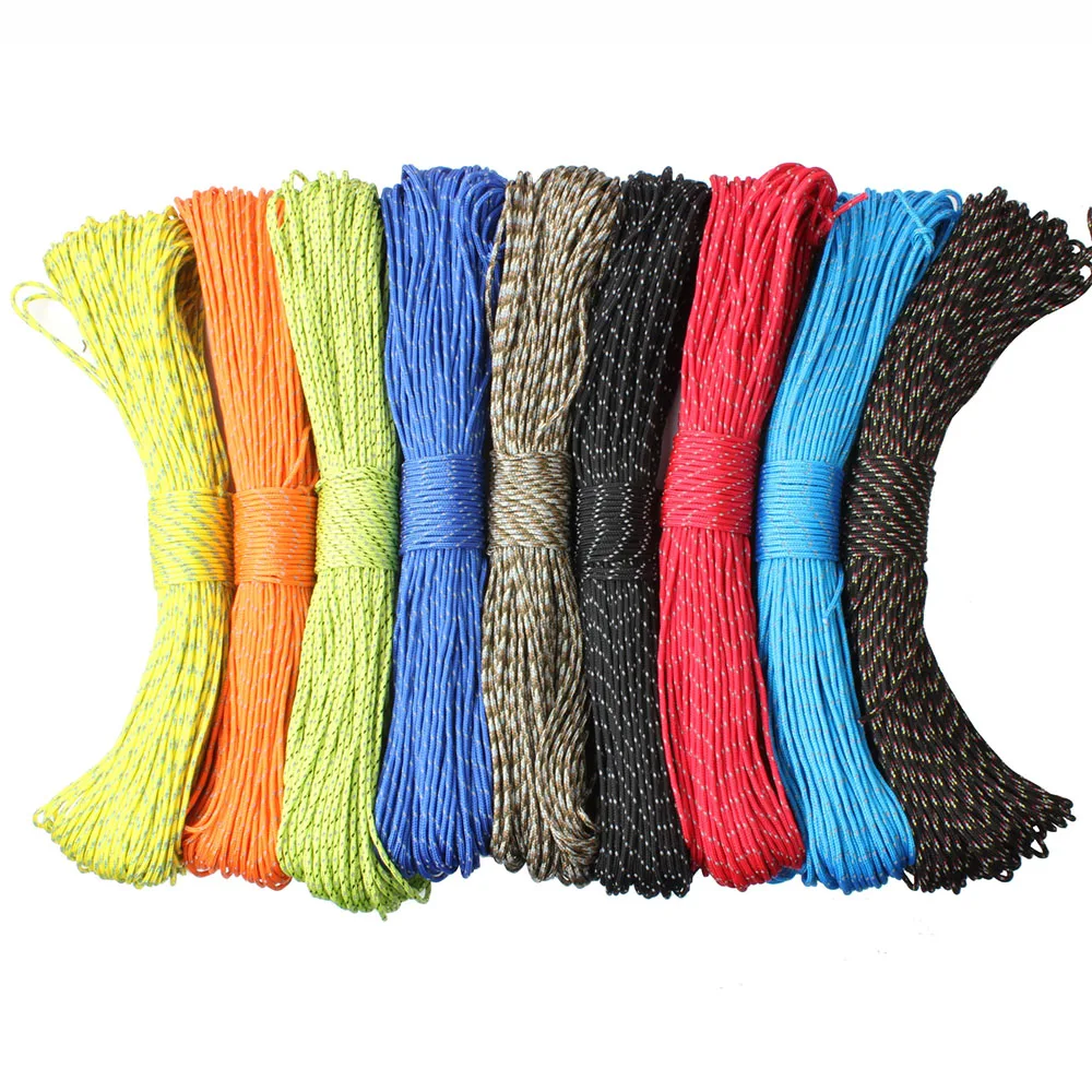 CampingSky 2mm 3 Strand Core Paracord For Survival Parachute Cord Lanyard Camping rope paracord rope,braided paracord,paracord accessories,outdoor knife lanyard,outdoor accessories,paracord lanyard pendants
