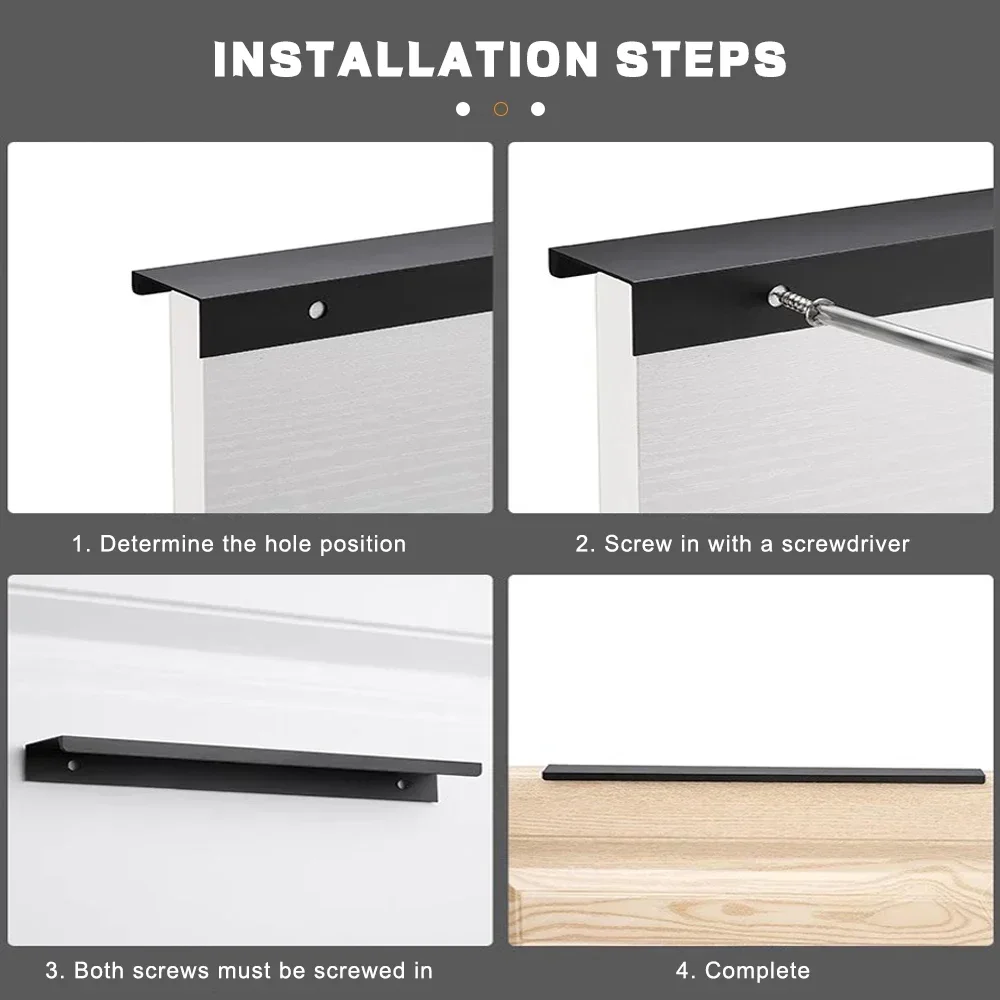 Furniture Handles Non-punch Cabinet Drawer Hidden Handles