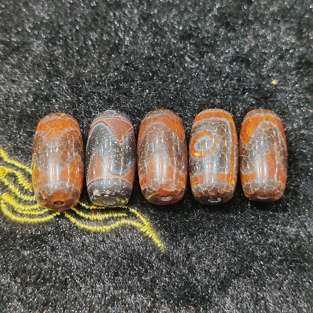 

Тибетский тотем, агат Dzi, огненная жерножка, дракон, масштаб, открытый кусок, тигровые зубы, Tianzhu этническое ожерелье, кулон, DIY аксессуары