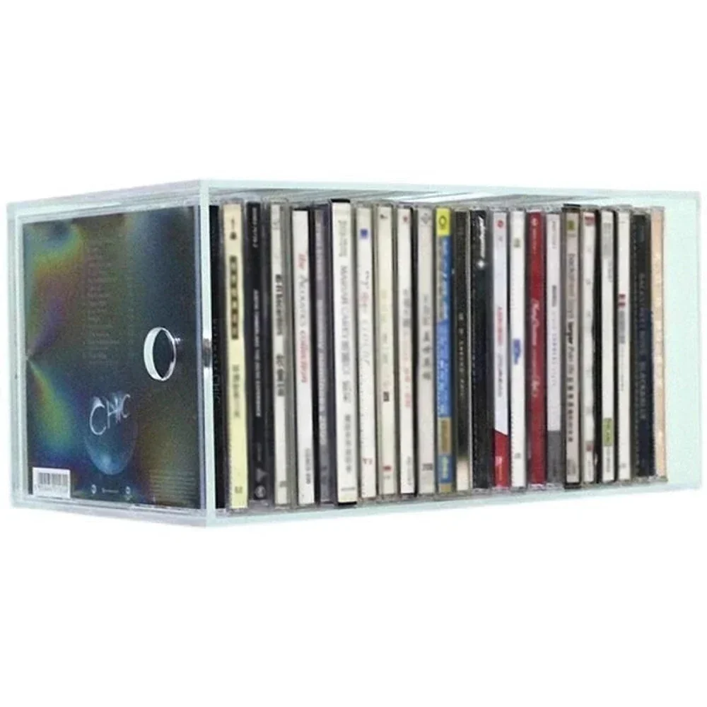 아크릴 CD 보관함 CD 정리함 케이스 스태커블 레코드 앨범 게임 디스크 디스플레이 박스 보관 정리 투명함