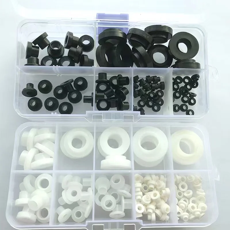 

Black/White Screw Nylon Transistor Gasket The Step T-Type Plastic Washer Insulation Spacer Screw Thread Protector Assortment Kit