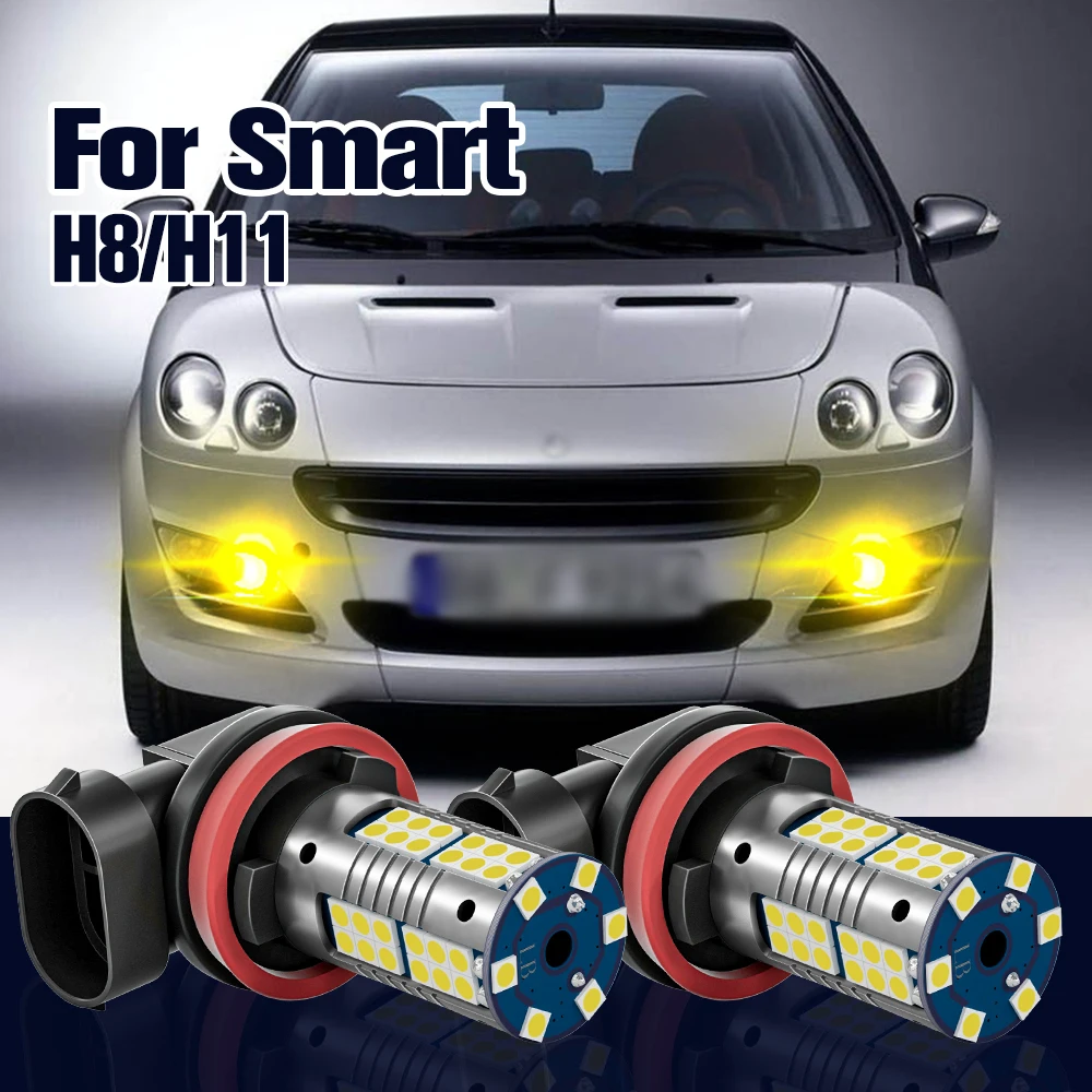 

Fog Light H8 H16 2pcs LED Bulb Lamp For Smart Forfour MK1 454 2004-2006 MK2 453 2015-2019 Accessories