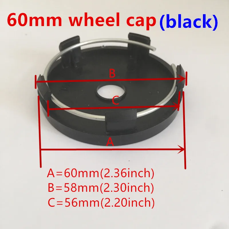 Wheel Center Caps 4pcs 3D For 55mm 56mm 60mm 65mm 68mm 70mm 75mm 76mm Car emblem Wheel hub Center Cap Badge covers sticker Styling