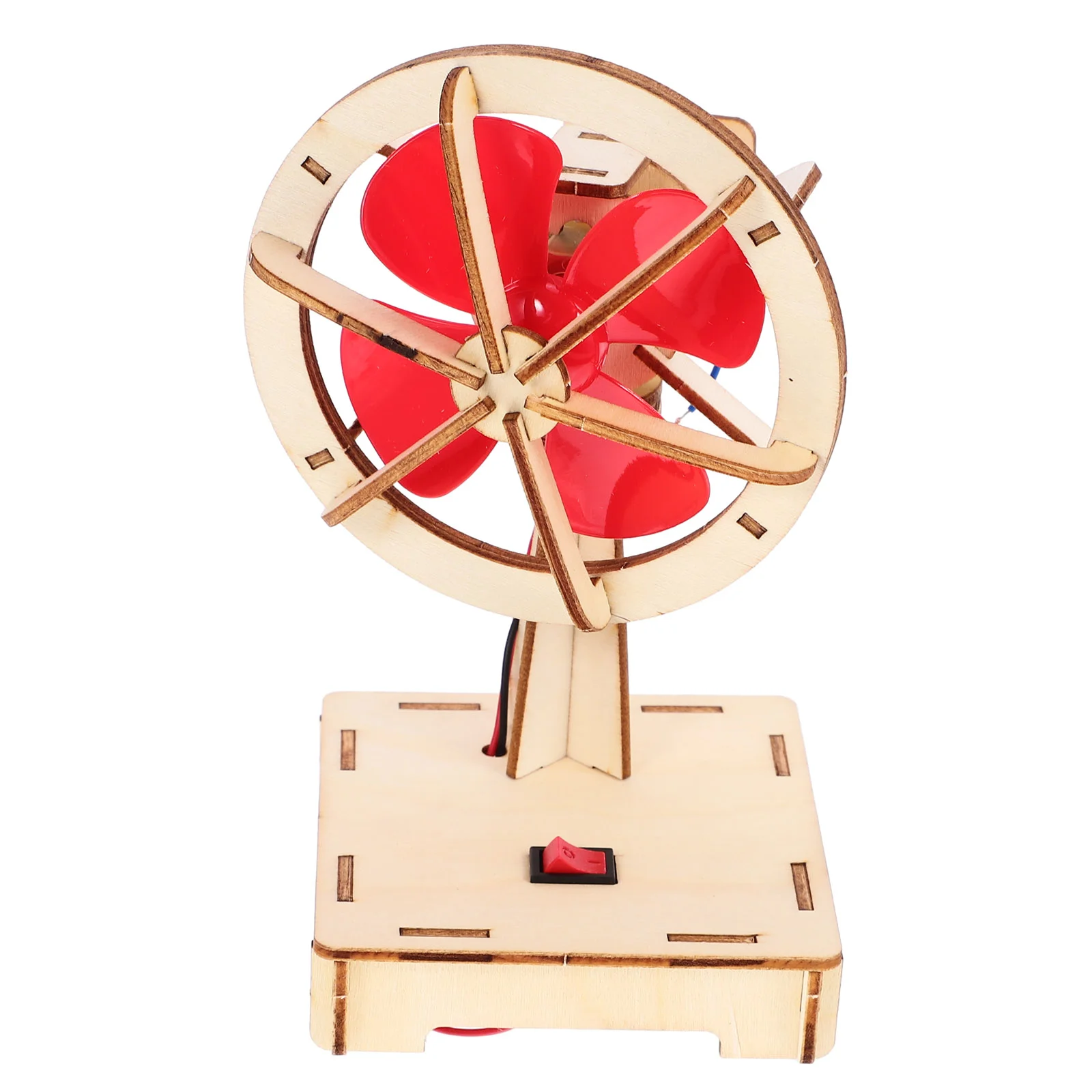 Shaking Head Fan Material Package Kids DIY Toy Science Experiment Manual Assemble Kit Kits Wood Rubber Electric Assembly Pupils
