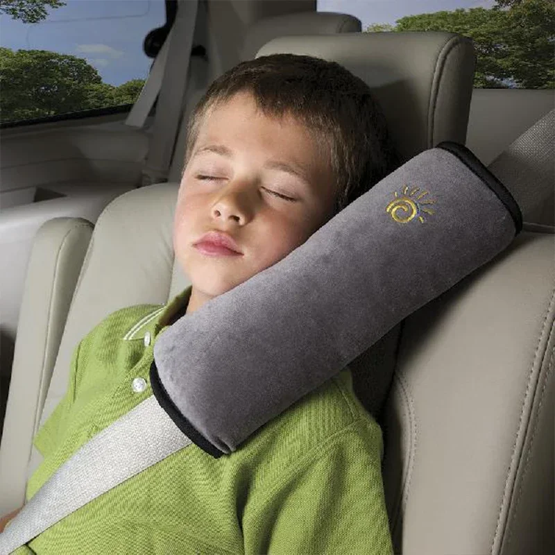 Universal Car Seat Belt Pillow Adjustable Plush Head Protector Baby Sleep Positioner Cushion Comfortable for Travel Support
