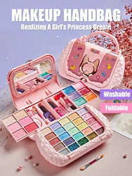 Children's Washable Makeup Kit with Mirror - Safe & Non-Toxic Pretend Play Beauty Set (MP-711BAG)