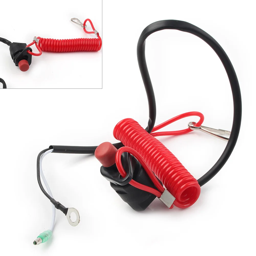 

Universal Boat Outboard Engine Motor Stop Switch With Safety Tether Lanyard