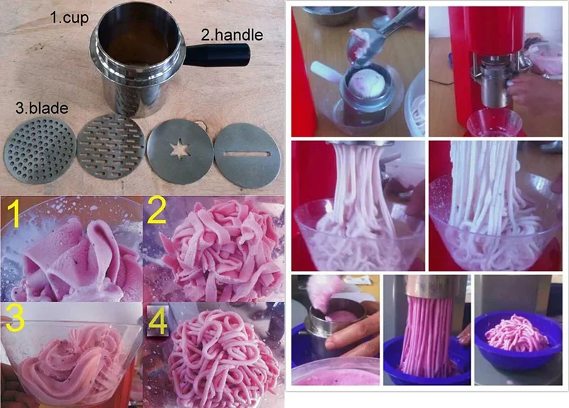 Description Picture 5 of itemElectric Spaghetti Ice Cream Machine Commercial Ice Cream Noodle Forming Machine Ice Cream Makers Gelato Maker