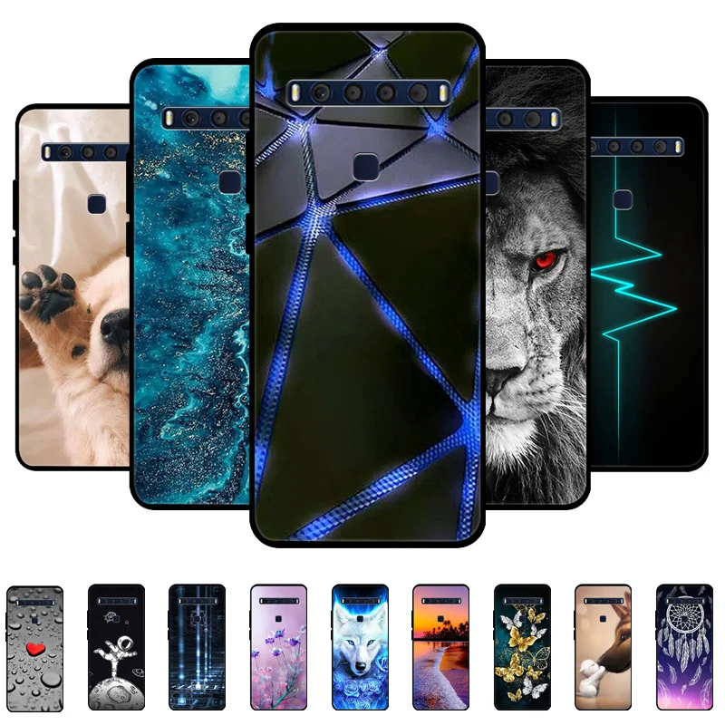 Мягкий черный бампер из ТПУ и силикона для телефона TCL 10L 10 Lite TCL10L