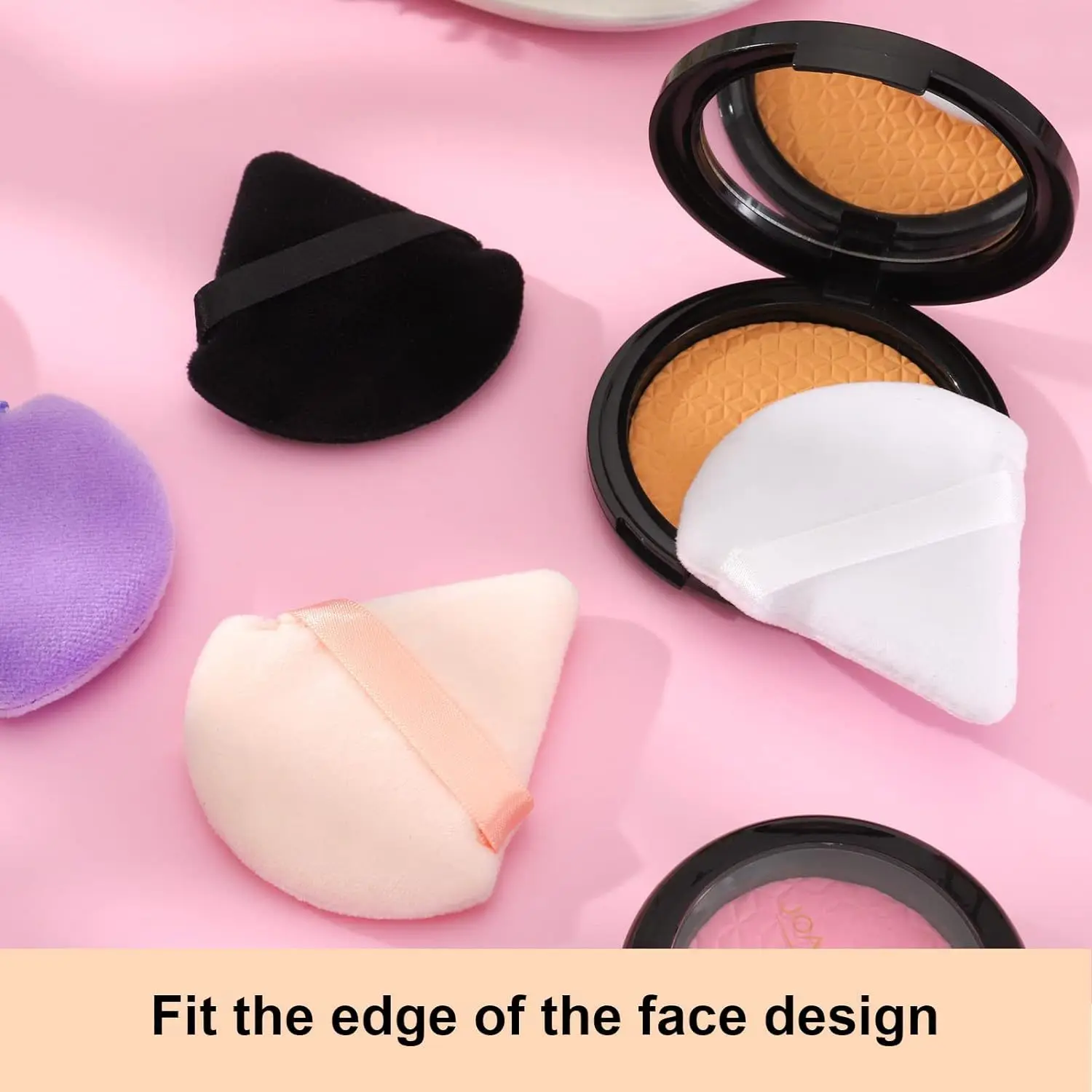 5/10/50Pcs Velvet Cosmetic Powder Puff Makeup Sponge Puff Dry Use Triangle Women Soft Smooth Beauty Washable Face Makeup Tools 3