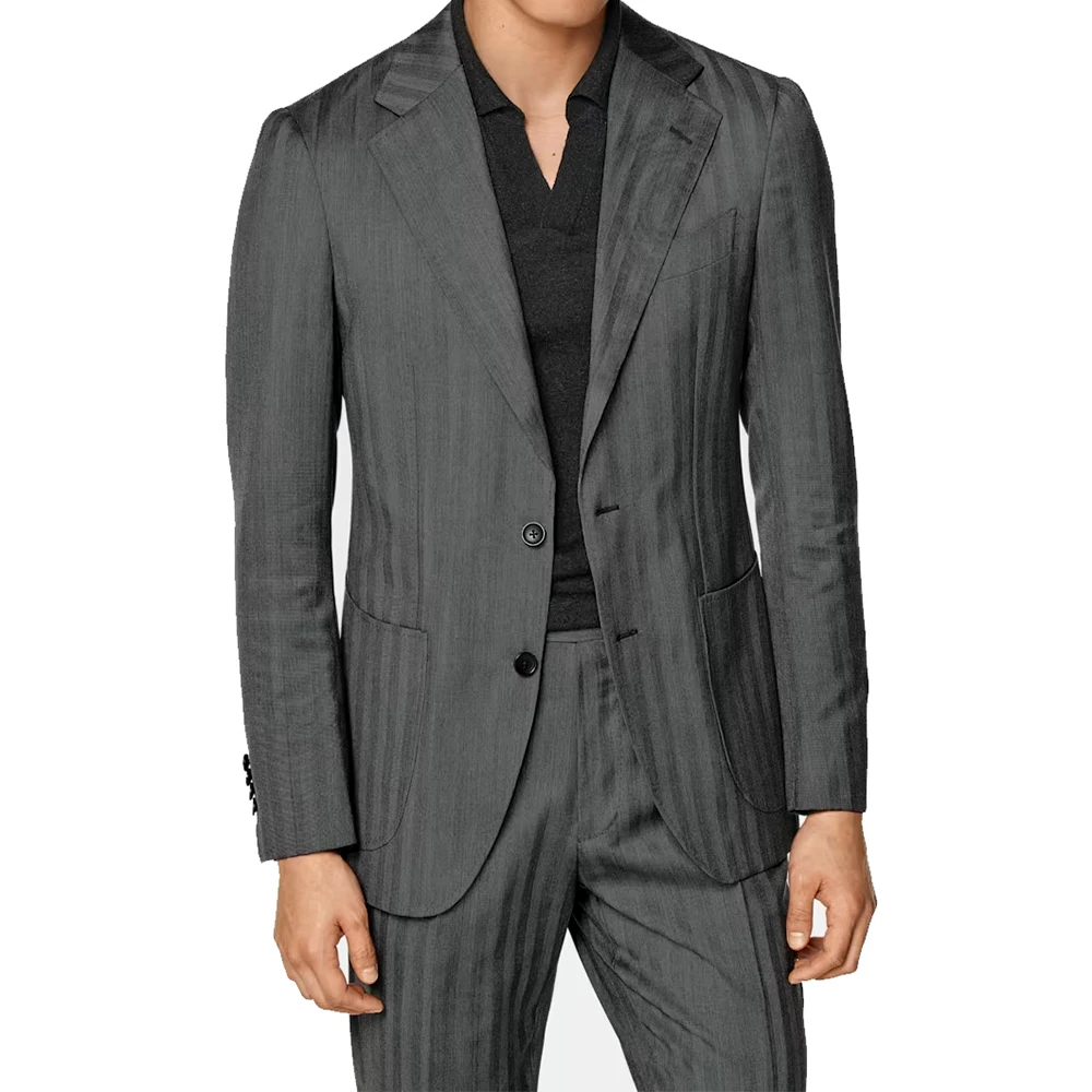 

Elegant Dark Grey Herringbone Men Suits For Men Custom Made Suit For Men Wedding Dress Men Suit Set Wedding Luxury 2023 Designer