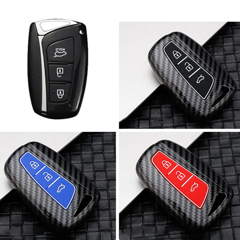 Premium Carbon Fiber Car Key Case Cover - Sleek and Durable Protection Accessory