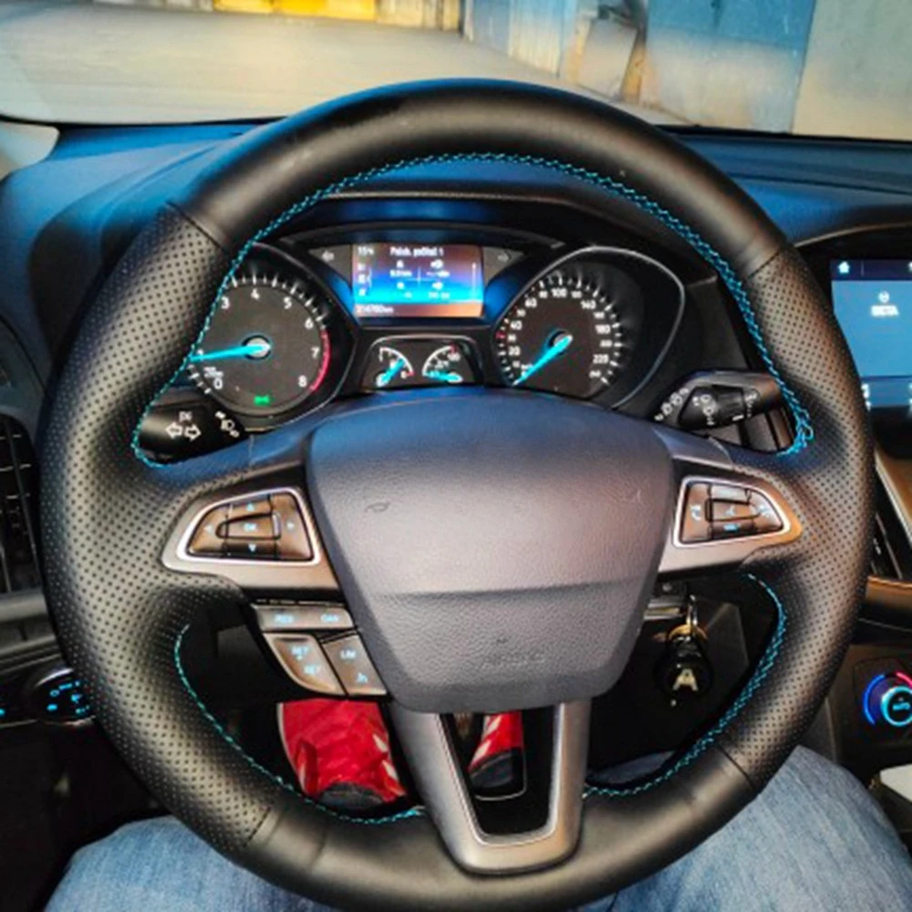 Treccia Coprivolante per auto Avvolgente antiscivolo in pelle artificiale per Ford Focus 3 Kuga Escape C-MAX Ecosport Accessori auto