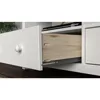 Handcrafted Solid Oak TV Stand Entertainment Center - Elegant White/Pine Media Console with Spacious Storage Drawers & Open Shel 4