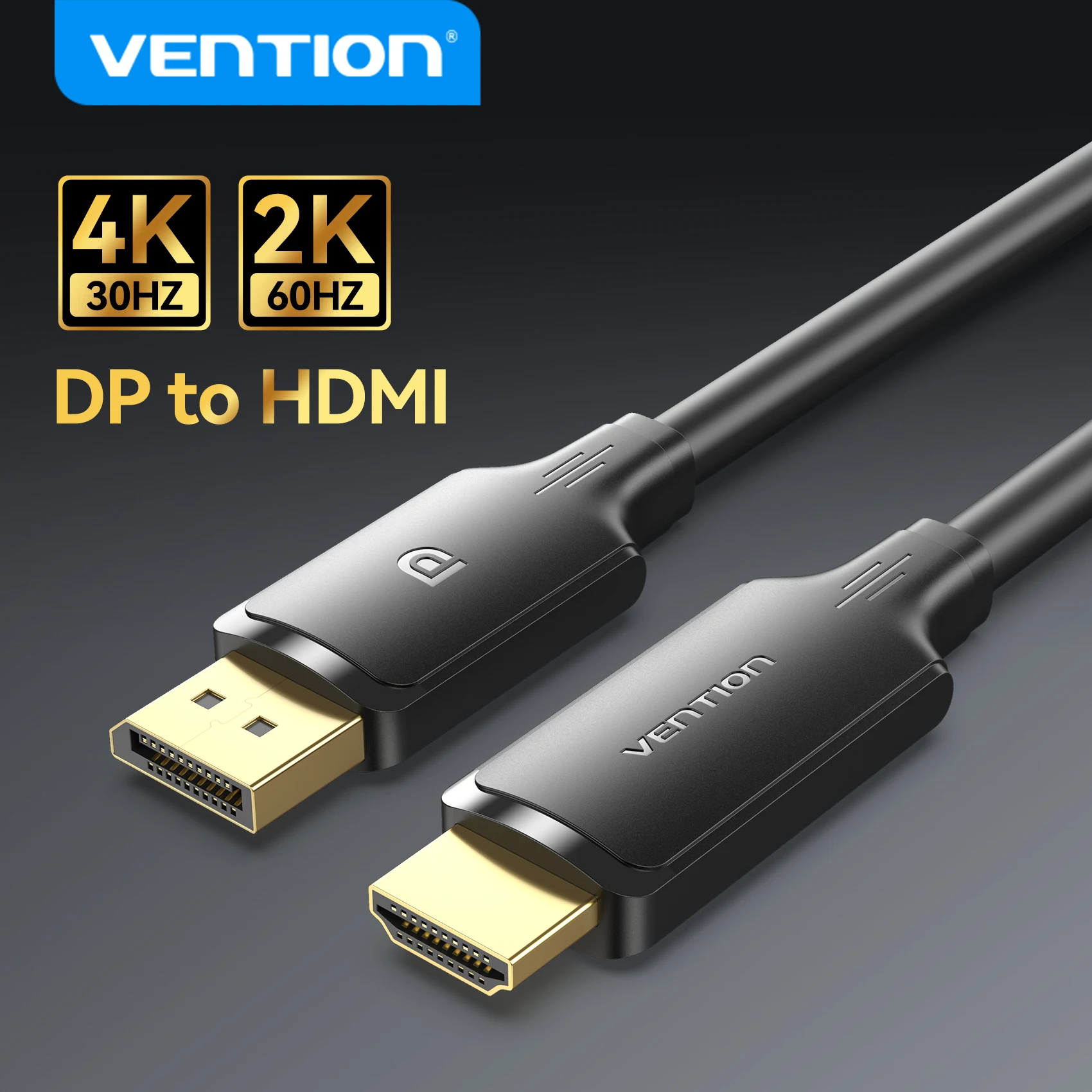 Premium 4K DisplayPort to HDMI Cable - High-Speed Video Converter for Enhanced Viewing Experience