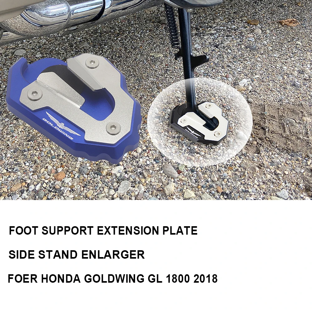 

New For Honda Goldwing GL1800 Motorcycle Side Stand Enlarger Plate Kickstand Enlarge Foot shelf Gold Wing GL 1800 2018-2021 2020