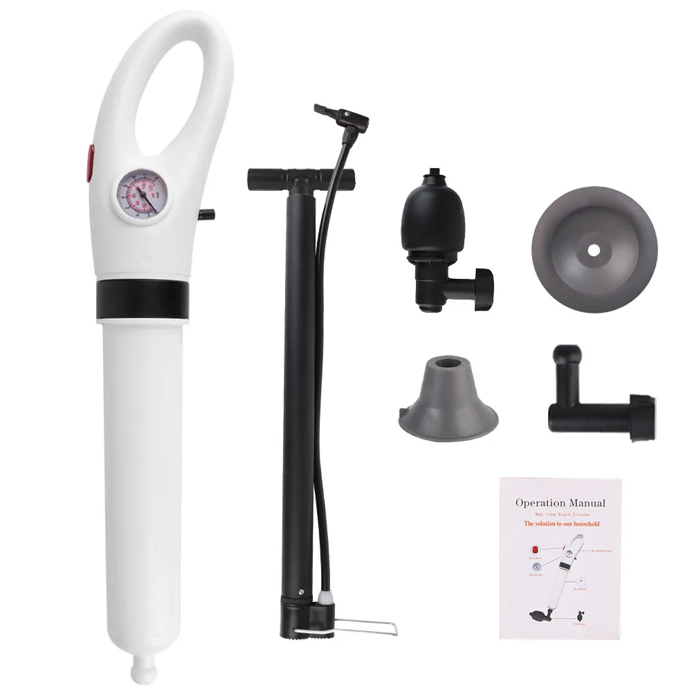 Piston de vidange haute pression pour toilettes, dissolvant de bouchons de dragage, déboucheur de tuyaux d'égout, Blaster de vidange d'air