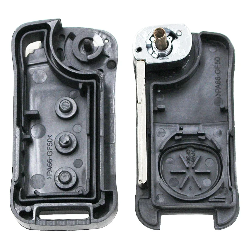 3 Buttons Flip Remote Key Shell Case Fob Porsche Cayenne Uncut HU66 Blade key case car key shell car remote key car key key shell