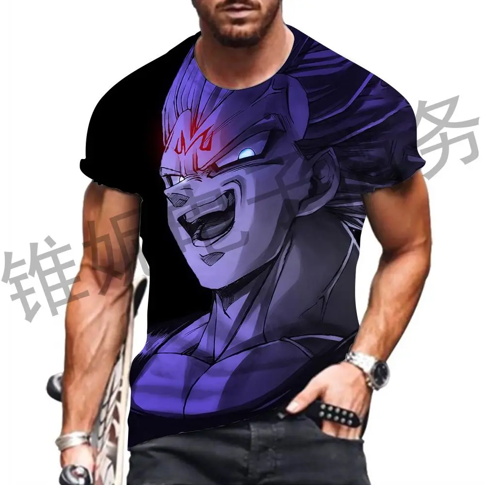 Vegeta Dragon Ball Z 남성용 2024 손오공 티셔츠, 체육관 Majin Buu 반팔 티 탑, 멋진 O-칼라, 110-6XL, 하라주쿠 Y2k