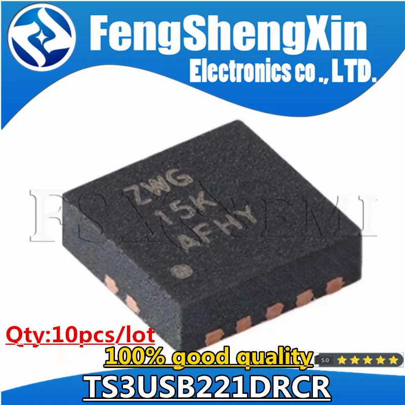 

10pcs TS3USB221 TS3USB221DRCR VSON-10 ZWG Chips