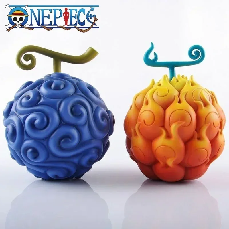 One Piece Flame Fruit Devil Fruit Manga Statue Rufy Rubber Fruit Anime Figure Ace Modello Da Collezione Decorazione Giocattoli Per Bambini Regali