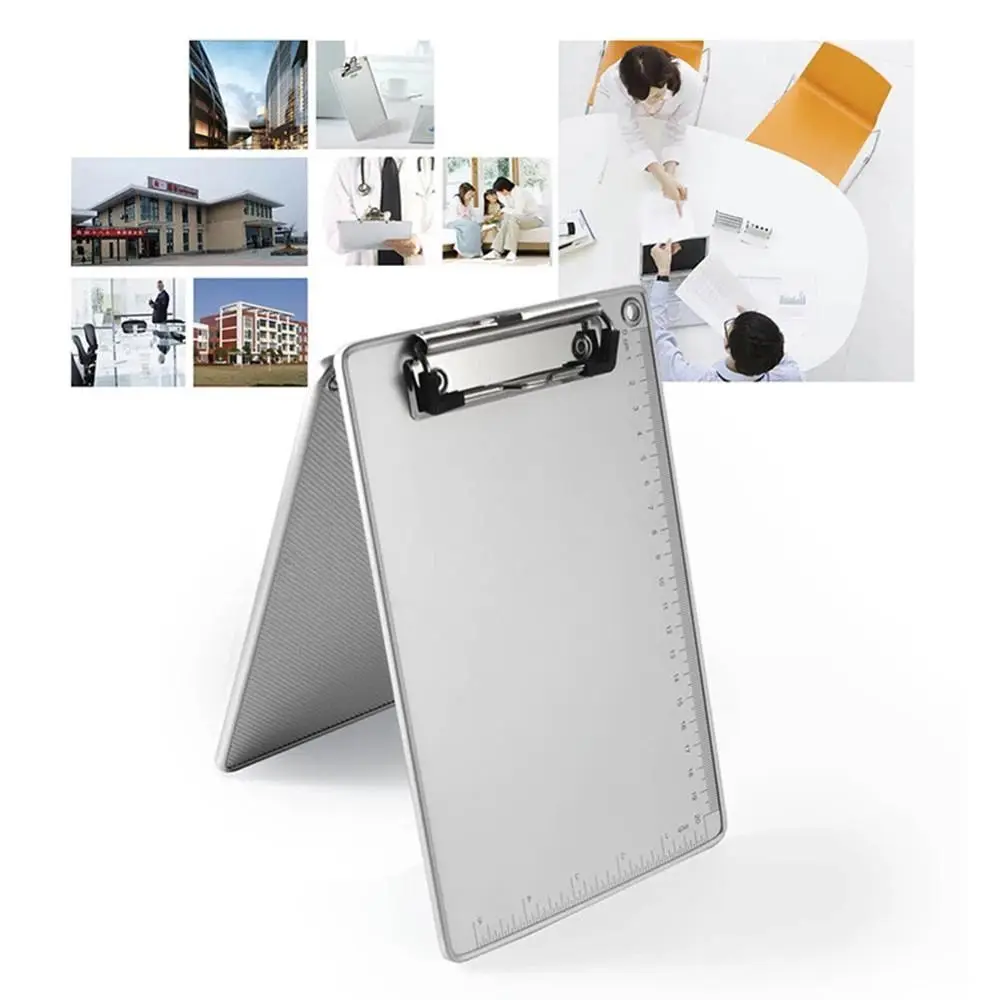 

Aluminum Alloy Collect Book Paper Ticket Storage A5 Writing Pads A4 Document Holder Writing Board Clip Clipboard