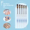 1pcs Kolinsky Acrylic Nail Brush Good Quality Nail Art Mink Brush Wood Handle Gel Builder Manicure Brush Drawing Tools 6
