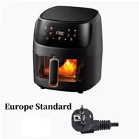 New 8L Stainless Steel Large-Capacity Air Fryer Household Visual Electric Oven Oil-Free Multifunctional Home Black White Green 2