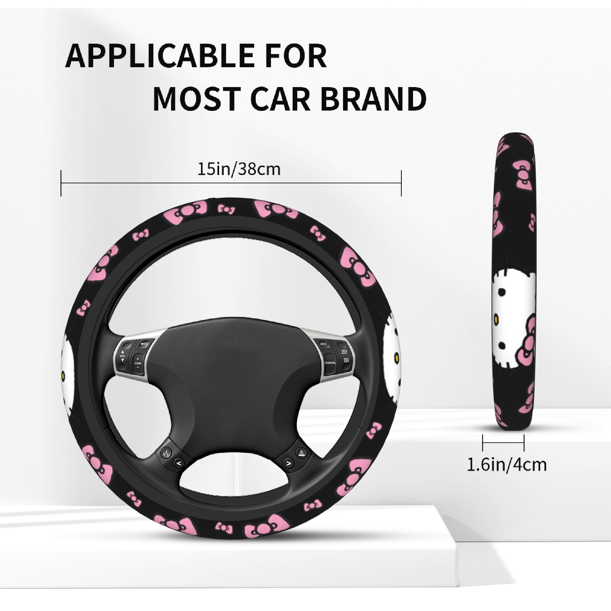 Hello Kitty Steering Wheel Cover – Cute and Pink Car Style