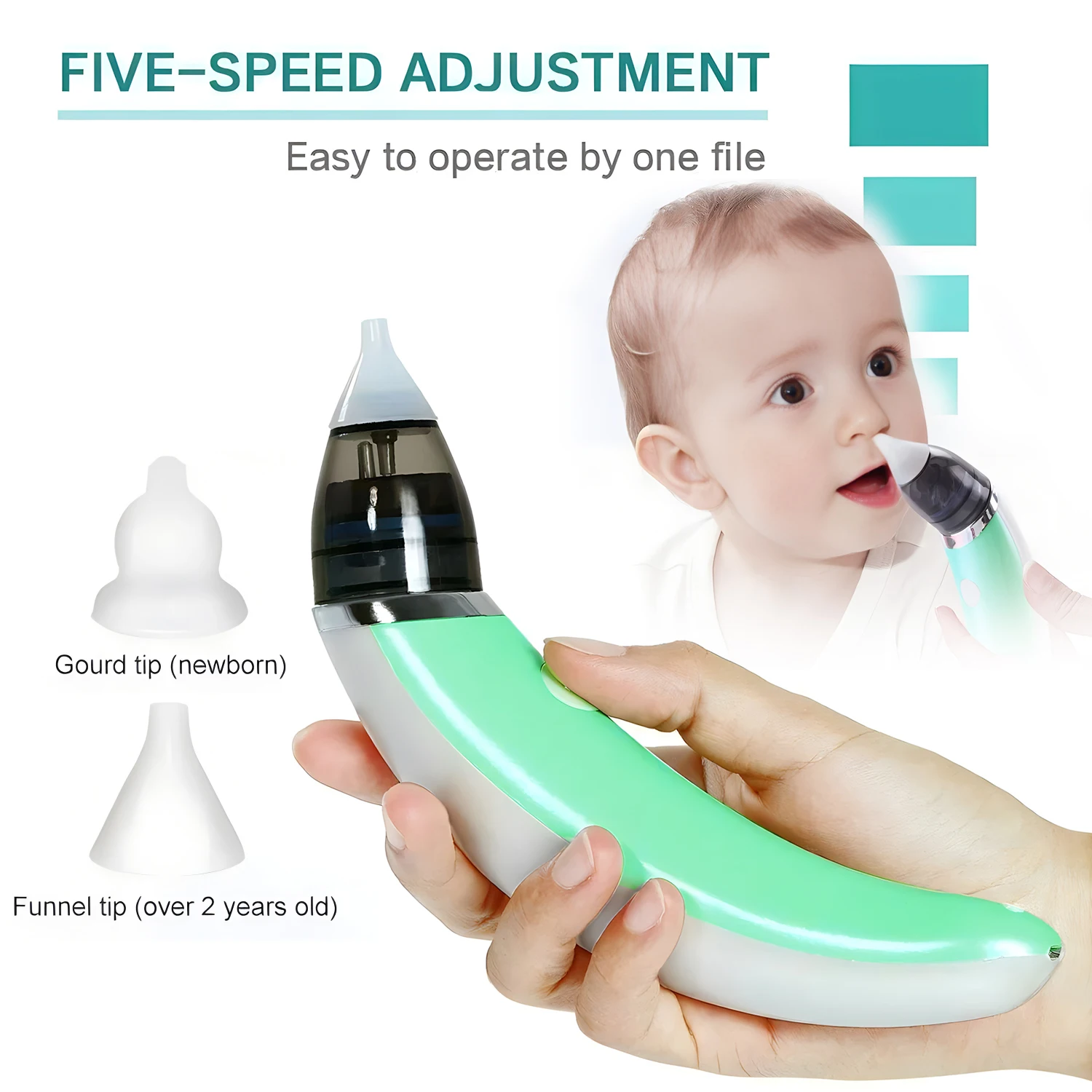 Nasal Aspirator Baby Electric Nose Cleaner Children Obstruction Rhinitis Cleaner Cleaning Booger Silicone Suction Nozzle nasal aspirator