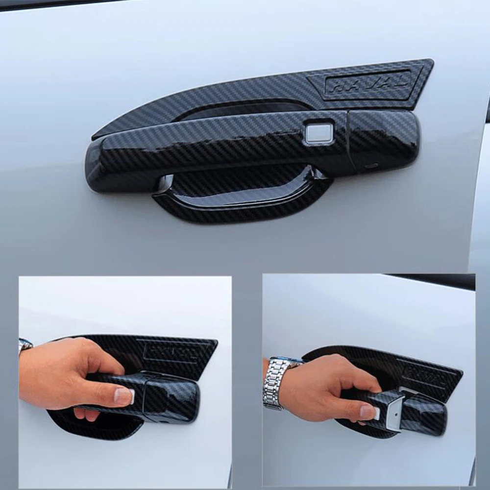 

ABS Chrome carbon black For Haval Dargo 2021 2022 2023 Car door protector Handle / Bowl cover trim styling auto Accessories