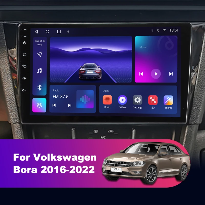 

Автомагнитола на Android 12,0 для VW Volkswagen Bora 2016-2022, мультимедийный видеоплеер с навигацией, 2 Din, Carplay, стерео, аудио, 8 + 128G