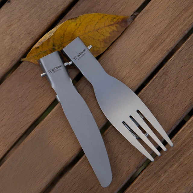 Tiartisan Titanium Foldable Cutlery Set 3