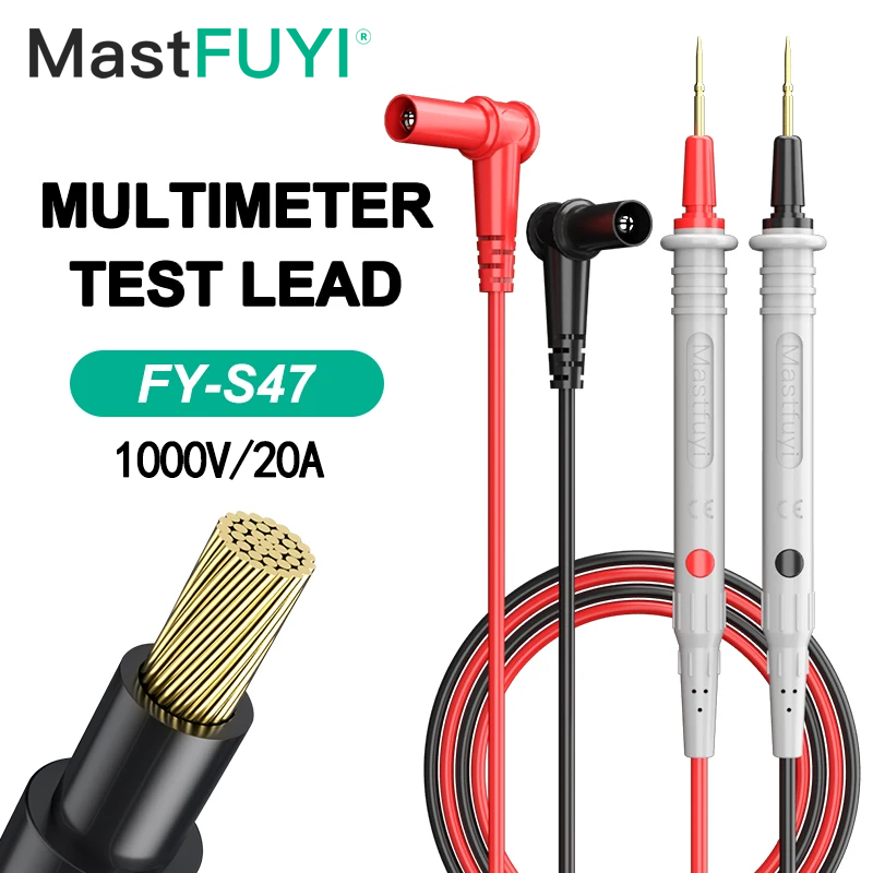  MASTFUYI Multimeter Test Leads Universal Cable AC DC 1000V 20A Measuring Probes Pen For Multi-Meter Tester Wire Tips Wire Pen 